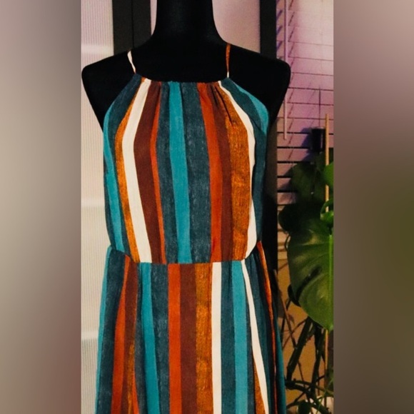 Colorful Striped Maxi Dress - Picture 5 of 6